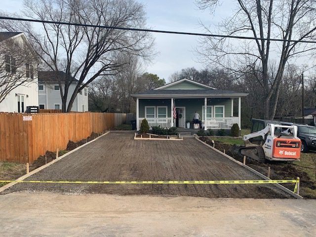 Residential Gravel Driveway Converted to Concrete Driveway - East Nashville, East Nashville, TN